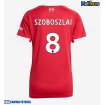 Camisa de Futebol Liverpool Dominik Szoboszlai #8 Equipamento Principal Mulheres 2025-26 Manga Curta